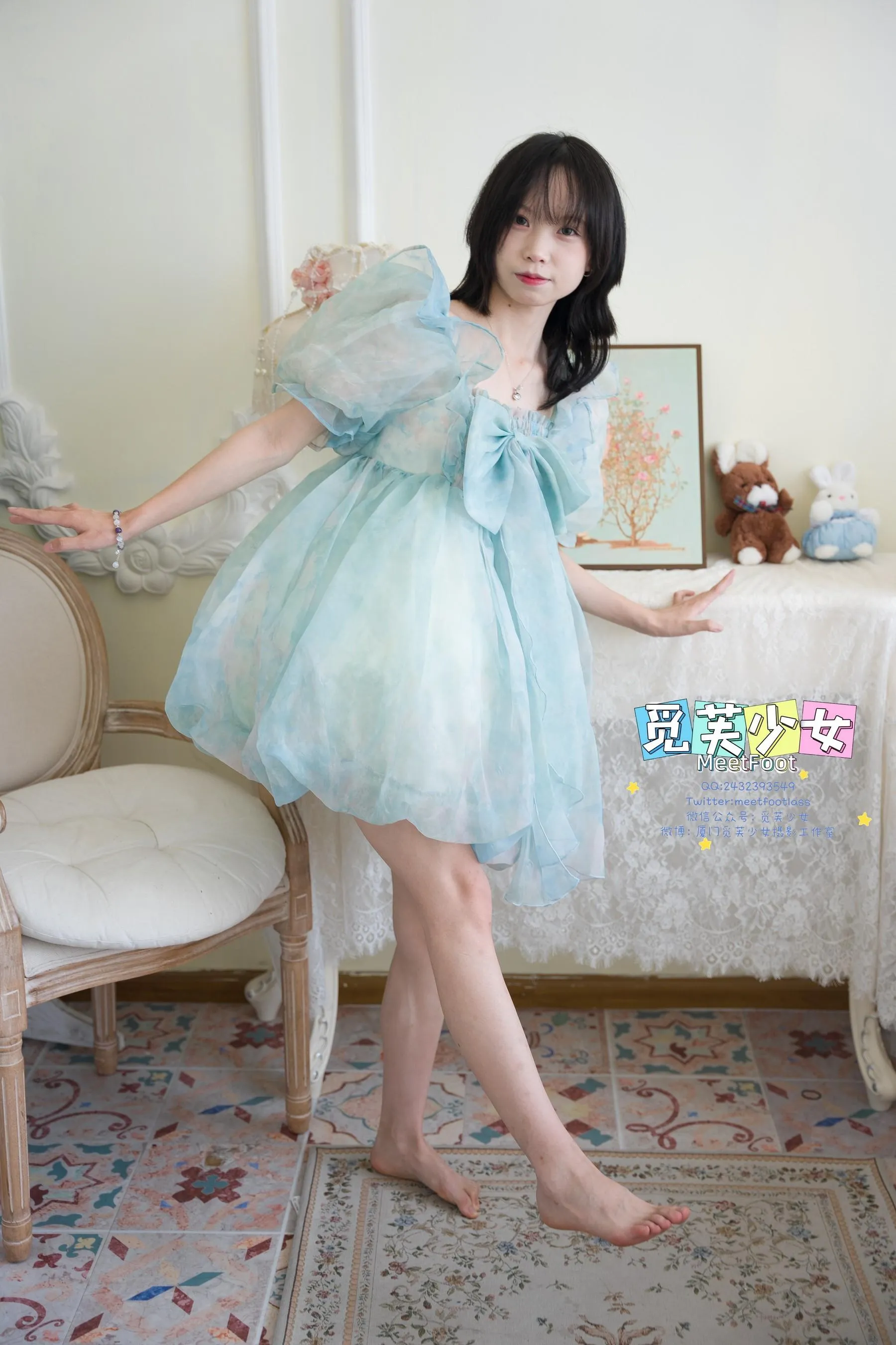 觅芙少女 NO.033 小婉-一袭蓝色纱裙构筑今晚浪漫的梦境-PIC [249P]插图3